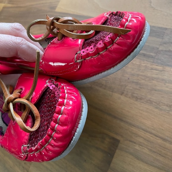 COACH Poppy cherry neon pink sequins loafers - Picture 9 of 12